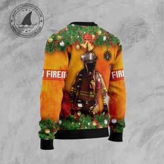 Firefighter unisex womens & mens, couples matching, friends, funny family ugly christmas holiday sweater gifts 1 | Favorety CA