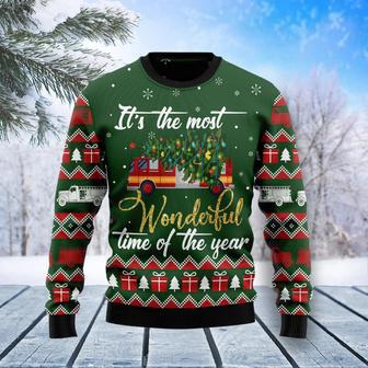 Firefighter Wonderful Time Ugly Christmas Sweater | Favorety