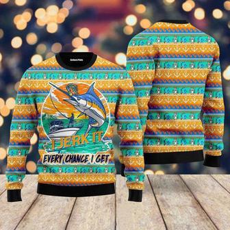 Fishing I Jerk It Every Change I Get Ugly Christmas Sweater For Men & Women | Favorety AU