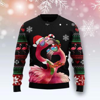 Flamingo Couple unisex womens & mens, couples matching, friends, funny family ugly christmas holiday sweater | Favorety UK