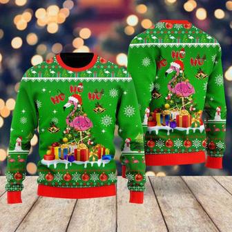 Flamingo Ho Ho Ho Christmas Ugly Christmas Sweater For Men & Women | Favorety AU