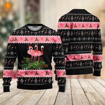 Flamingo Jingle Bell Tropical Ugly Christmas Sweater For Men & Women | Favorety UK