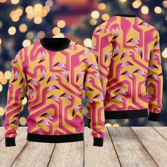 Flamingo Pattern Ugly Christmas Sweater For Men & Women | Favorety CA