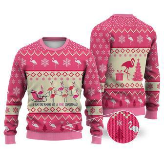 Flamingo Reindeer Christmas Sweater Christmas Knitted Print Sweatshirt | Favorety CA