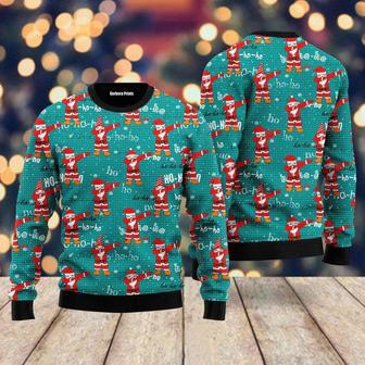 Funny Santa Dabbing Pattern Ugly Christmas Sweater For Men & Women | Favorety