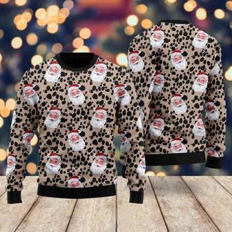 Funny Santa Dalmatian Pattern Ugly Christmas Sweater For Men & Women | Favorety CA