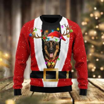 German Shepherd Christmas unisex womens & mens, couples matching, friends, funny family ugly christmas holiday sweater gifts | Favorety UK