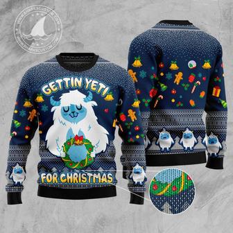 Gettin' Yeti for Christmas Ugly Christmas Sweater unisex womens & mens, couples matching, friends, funny family ugly christmas holiday sweater gifts 1 | Favorety UK