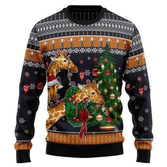 Giraffe Love Christmas Ugly Christmas Sweater | Favorety AU