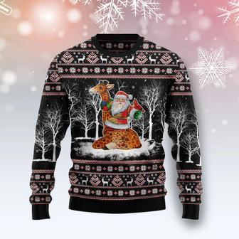 Giraffe Santa Claus Ugly Christmas Sweater | Favorety AU