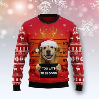 Golden Retriever Too Late To Be Good Ugly Christmas Sweater | Favorety DE