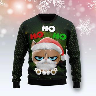 Grumpy Cat Hohoho Ugly Christmas Sweater | Favorety