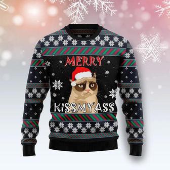 Grumpy Cat Kissmyass Ugly Christmas Sweater | Favorety DE