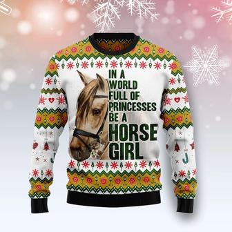 Horse Girl unisex womens & mens, couples matching, friends, funny family ugly christmas holiday sweater gifts | Favorety