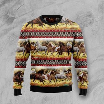 Horse Native American Pattern Ugly Christmas Sweater | Favorety UK