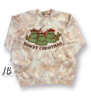 Howdy Christmas Sweatshirt Tie dye Christmas Sweatshirt Country Crewneck Cold Weather Western Christmas Sweatshirt Sublimation | Favorety