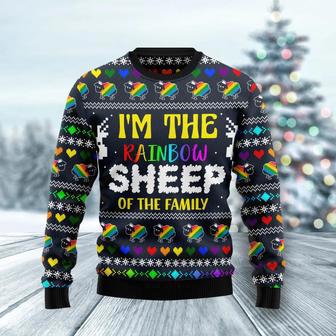 I Am The Rainbow Sheep Of Family Ugly Christmas Sweater | Favorety UK