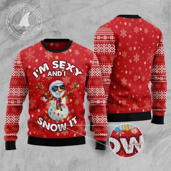 I'm Sexy And I Snow It unisex womens & mens, couples matching, friends, funny family ugly christmas holiday sweater gifts 1 | Favorety