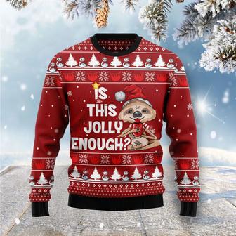 Is This Jolly Enough Sloth Ugly Christmas Sweater | Favorety AU