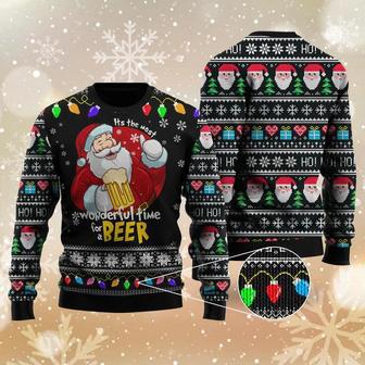 It's The Most Wonderful Time For A Beer Ugly Christmas Sweater For Men & Women | Favorety AU