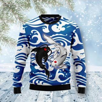 Koi Yin Yang Ugly Christmas Sweater | Favorety