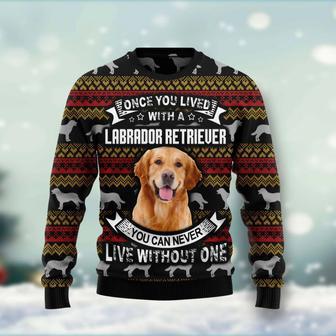 Labrador Retriever Ugly Christmas Sweater unisex womens & mens, couples matching, friends, funny family ugly christmas holiday sweater gifts | Favorety DE