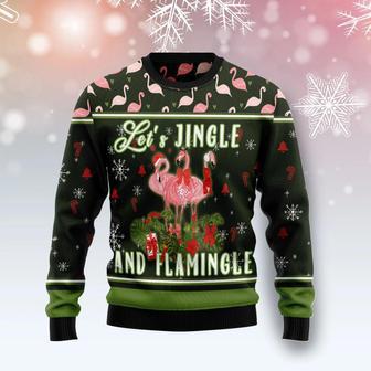 Let's Jingle And Flamingle Ugly Christmas Sweater | Favorety CA