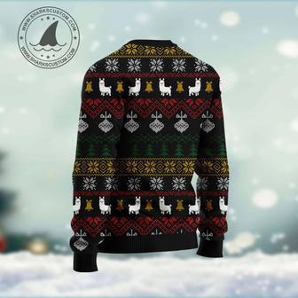 Llama Ugly Christmas Sweater unisex womens & mens, couples matching, friends, funny family ugly christmas holiday sweater gifts 1 | Favorety