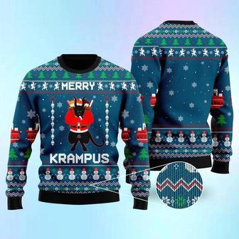 Merry Krampus Ugly Christmas Sweater For Men & Women Adult | Favorety