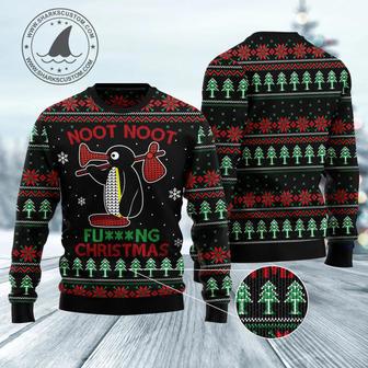 Noot Noot Penguin Ugly Christmas Sweater unisex womens & mens, couples matching, friends, funny family ugly christmas holiday sweater gifts | Favorety CA