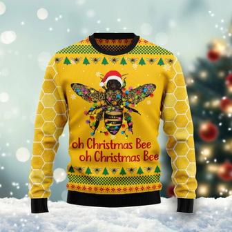 Oh Christmas Bee unisex womens & mens, couples matching, friends, bee lover, funny family ugly christmas holiday sweater gifts | Favorety UK