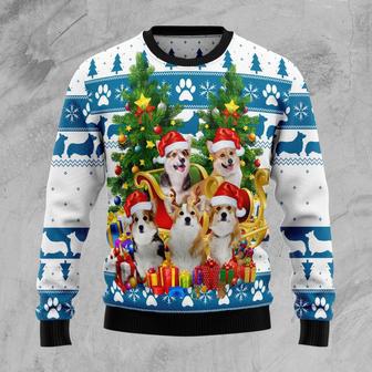 Pembroke Welsh Corgi Greeting Ugly Christmas Sweater | Favorety UK