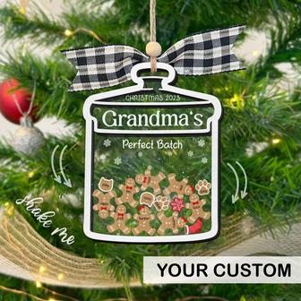Personalized Grandma Christmas Shake Ornament Acrylic Wooden Ornament | Mazezy