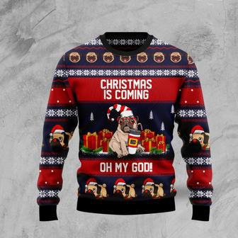 Pug Christmas Is Coming Ugly Christmas Sweater | Favorety UK