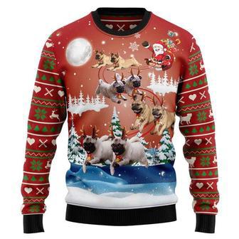 Pug Reindeer Ugly Christmas Sweater | Favorety