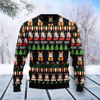 Rabbit Christmas Symbols Ugly Christmas Sweater | Favorety UK