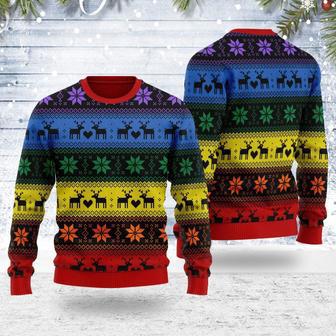 Rainbow Deer LGBT Ugly Christmas Sweater | Favorety CA