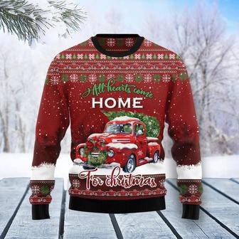 Red Truck Home Christmas Ugly Christmas Sweater | Favorety AU