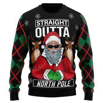 Santa Claus Straight Outta North Pole Ugly Christmas Sweater | Favorety DE