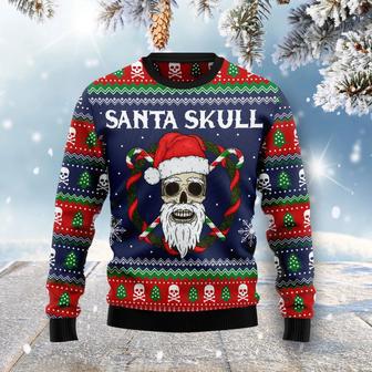 Santa Skull Ugly Christmas Sweater | Favorety