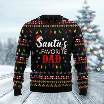 Santa's Favorite Dad Ugly Christmas Sweater | Favorety