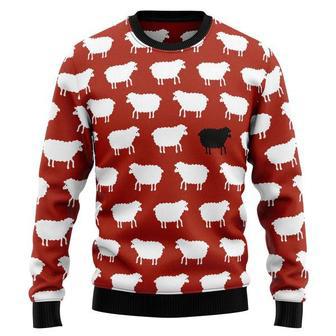 Sheep Black And White Ugly Christmas Sweater | Favorety