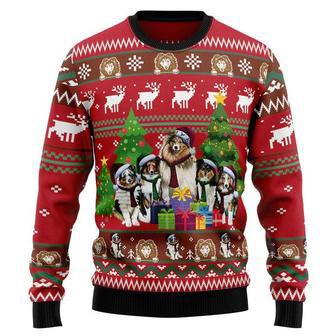 Shetland Sheepdogs Family Snow Ugly Christmas Sweater | Favorety CA