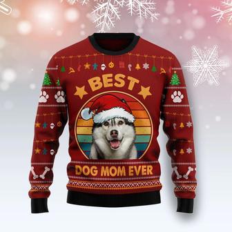 Siberian Husky Best Dog Mom Ever Ugly Christmas Sweater | Favorety DE