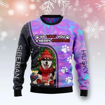 Siberian Husky Hologram Color Ugly Christmas Sweater | Favorety DE