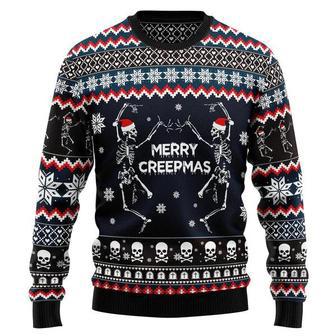 Skeleton Merry Creepmas Ugly Christmas Sweater | Favorety UK