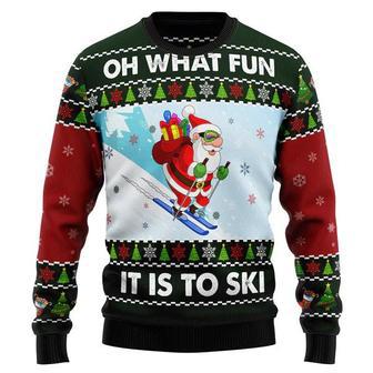 Skiing Oh What Fun Ugly Christmas Sweater | Favorety DE