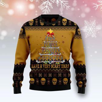 Skull Very Scary Xmas Ugly Christmas Sweater | Favorety CA