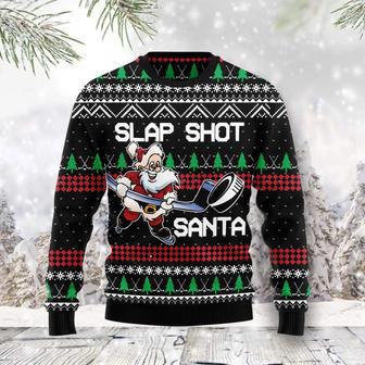 Slap Shot Santa unisex womens & mens, couples matching, friends, funny family ugly christmas holiday sweater gifts | Favorety CA