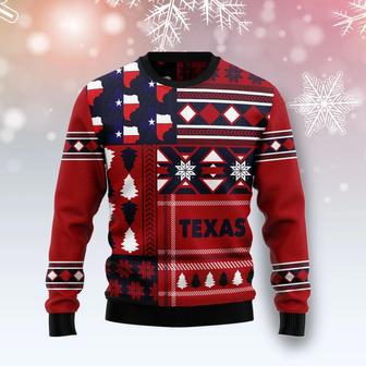 Texas Red Pattern unisex womens & mens, couples matching, friends, funny family ugly christmas holiday sweater gifts | Favorety